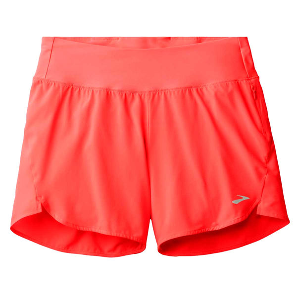 Short Deportiva Brooks Chaser 5" Short 2.0 Naranja Mujer