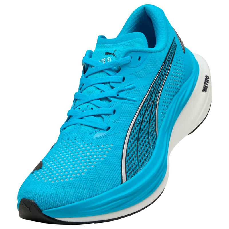 Tenis Puma DEVIATE NITRO 3 Celeste Negro Hombre