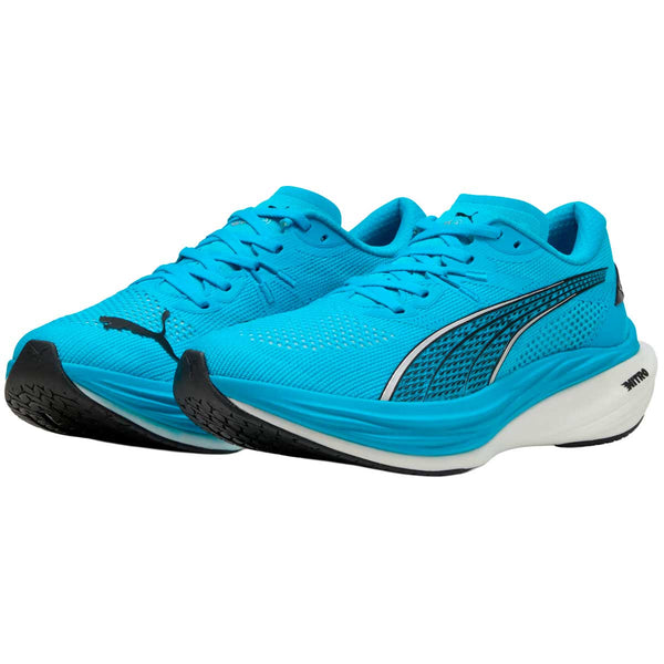 Tenis Puma DEVIATE NITRO 3 Celeste Negro Hombre