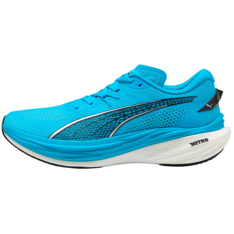 Tenis Puma DEVIATE NITRO 3 Celeste Negro Hombre