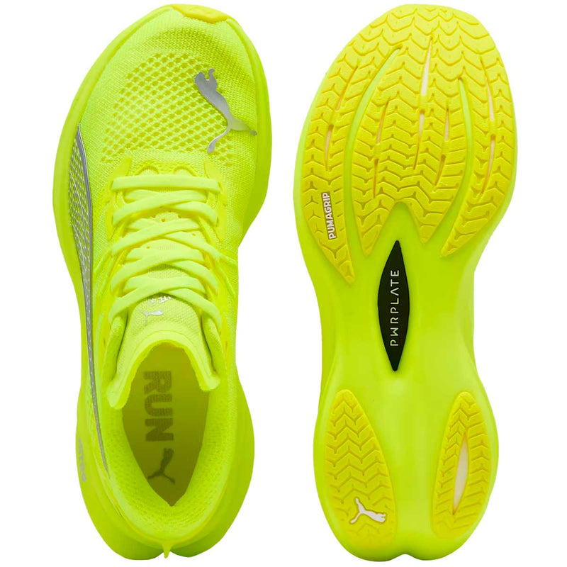 Tenis Puma Running DEVIATE NITRO 3 Amarrillo Neón Mujer