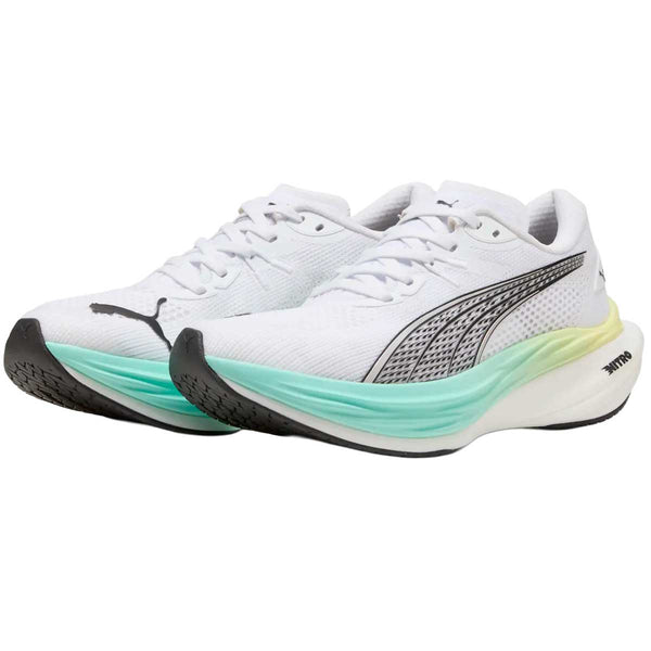 Tenis Puma DEVIATE NITRO 3 Blanco Aqua Mujer