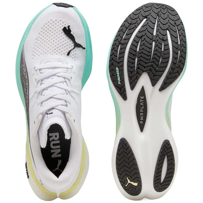 Tenis Puma DEVIATE NITRO 3 Blanco Aqua Mujer
