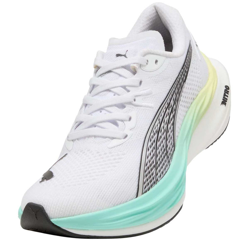 Tenis Puma DEVIATE NITRO 3 Blanco Aqua Mujer