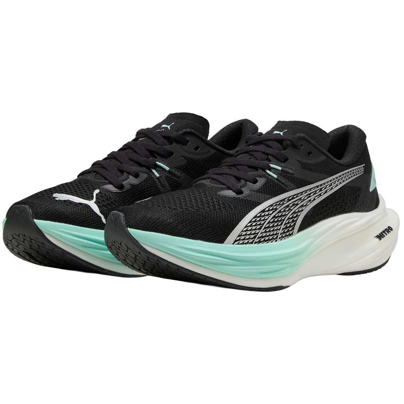 Tenis Puma DEVIATE NITRO 3 Negro Aqua Mujer