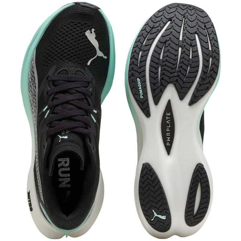 Tenis Puma DEVIATE NITRO 3 Negro Aqua Mujer