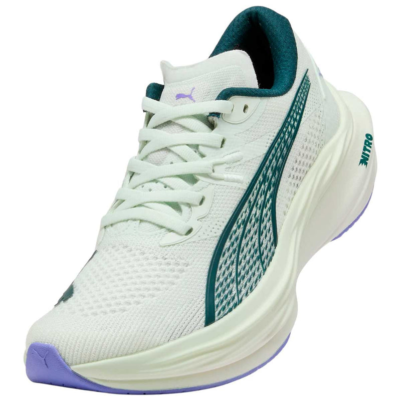 Tenis Puma Running Deviate NITRO 3 Verde Mujer