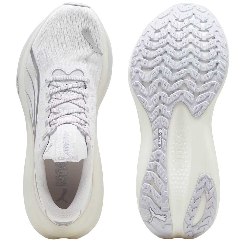 Tenis Puma Running MAGMAX NITRO Blanco Plata Hombre