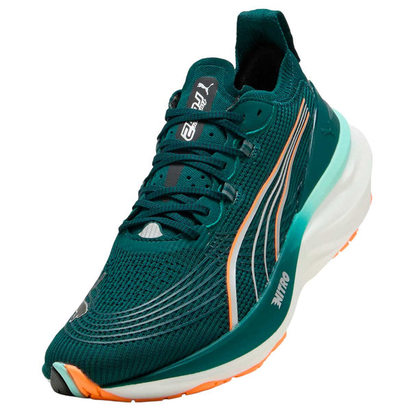 Tenis Puma FOREVERRUN NITRO 2 Verde Naranja Hombre