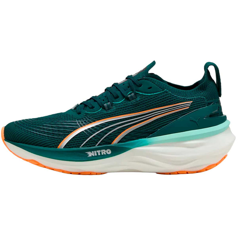 Tenis Puma FOREVERRUN NITRO 2 Verde Naranja Hombre