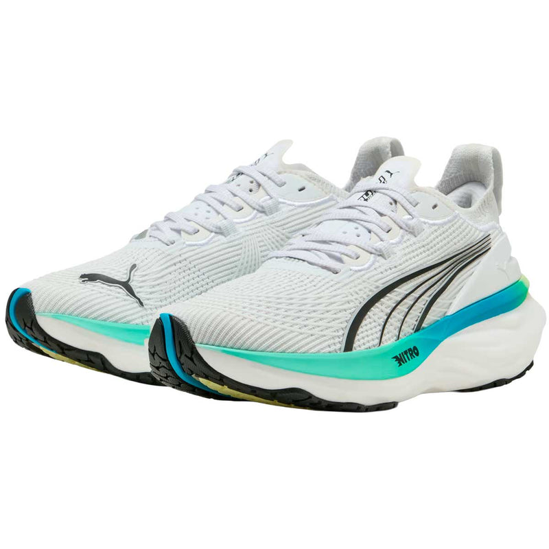 Tenis Puma FOREVERRUN NITRO 2 Blanco Celeste Mujer