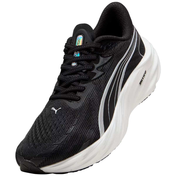 Tenis Puma Run Velocity NITRO 4 Negro Plata Hombre