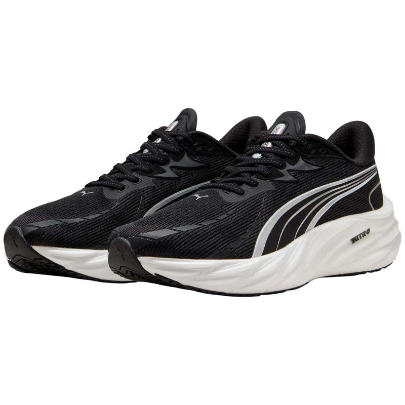 Tenis Puma Run Velocity NITRO 4 Negro Plata Hombre