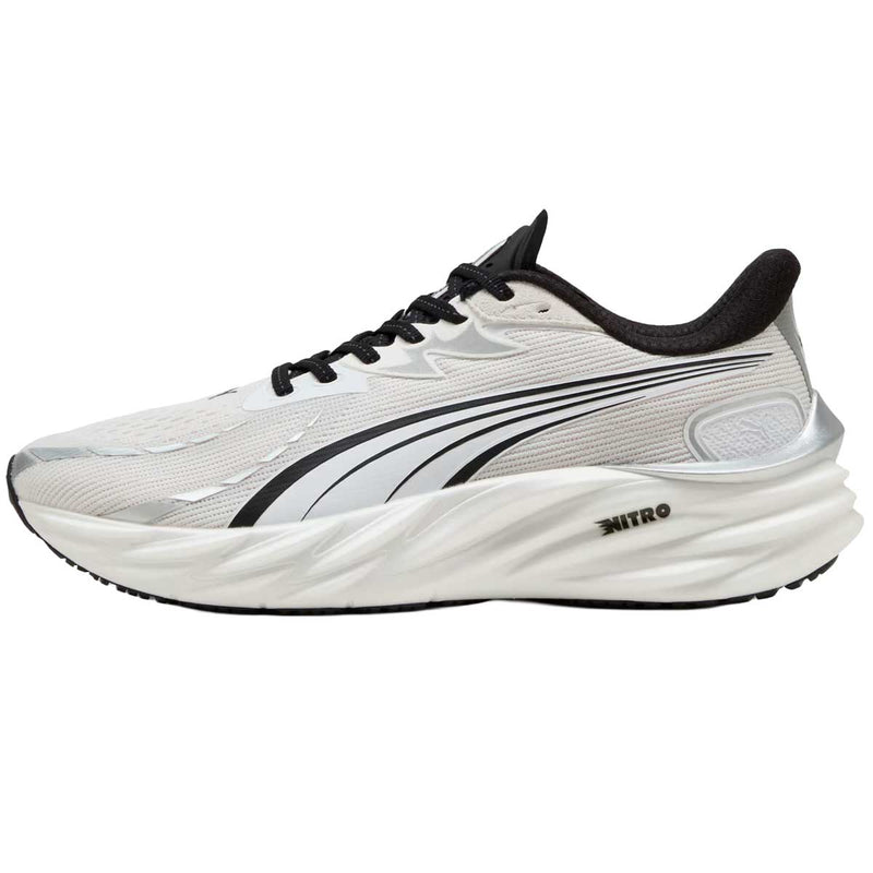 Tenis Puma Run Velocity NITRO 4 Blanco Plata Hombre