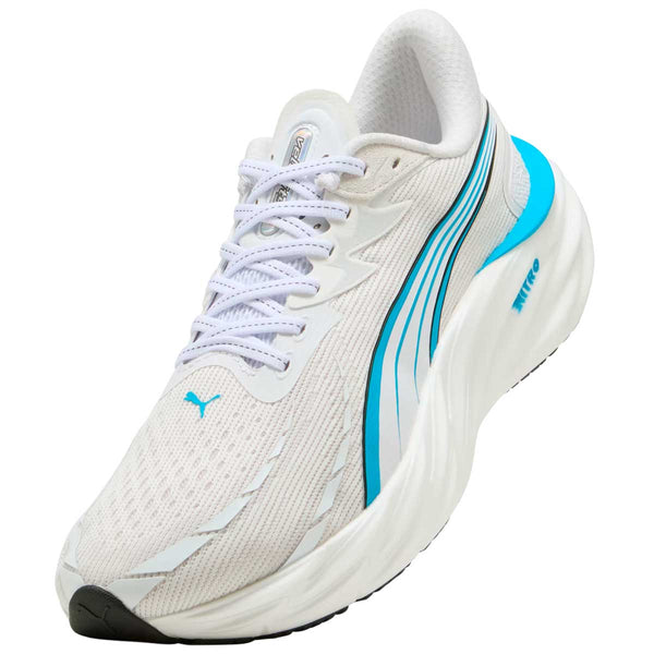 Tenis Puma Run Velocity NITRO 4 Blanco Celeste Hombre