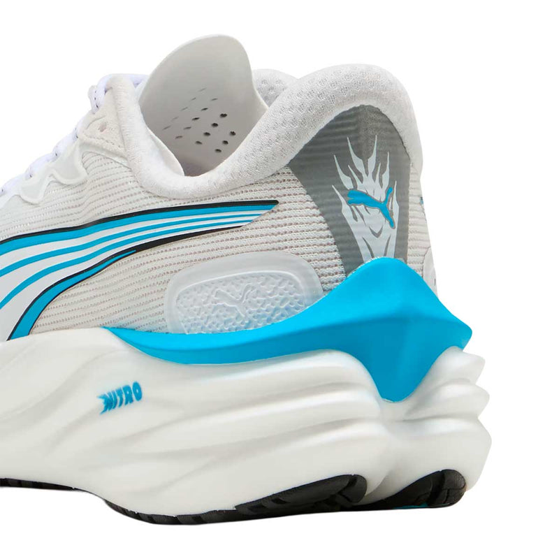 Tenis Puma Run Velocity NITRO 4 Blanco Celeste Hombre