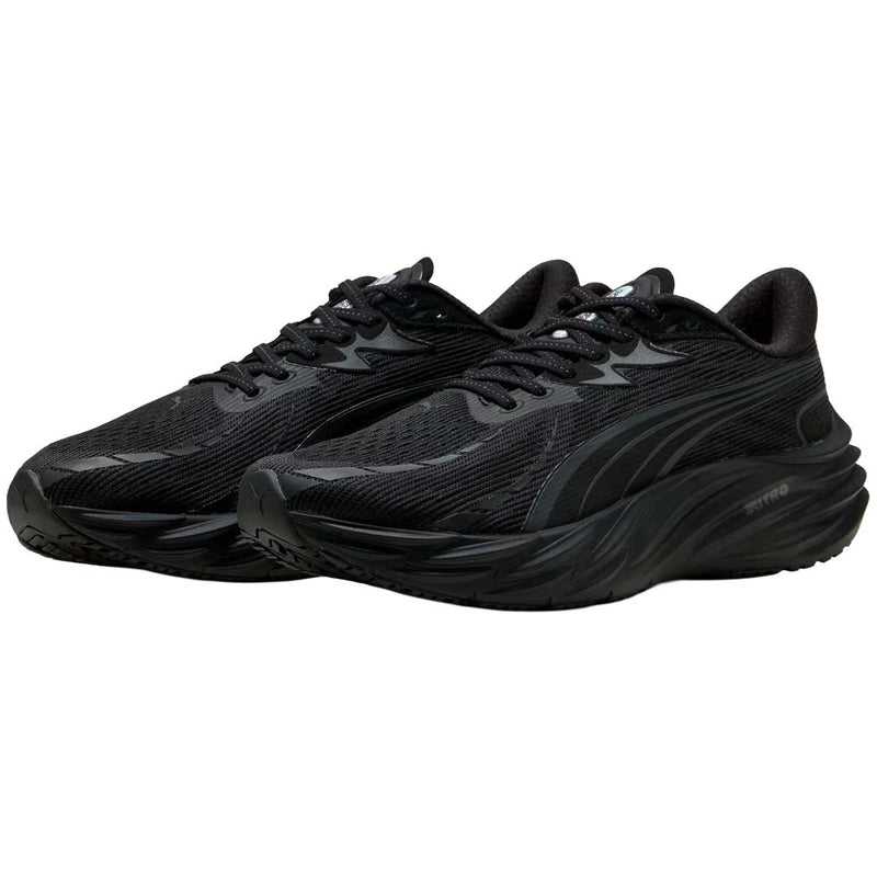 Tenis Puma Run Velocity NITRO 4 Todo Negro Hombre