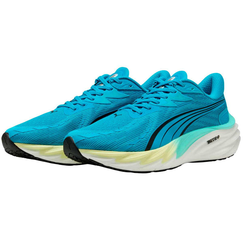 Tenis Puma Run Velocity NITRO 4 Celeste Negro Hombre
