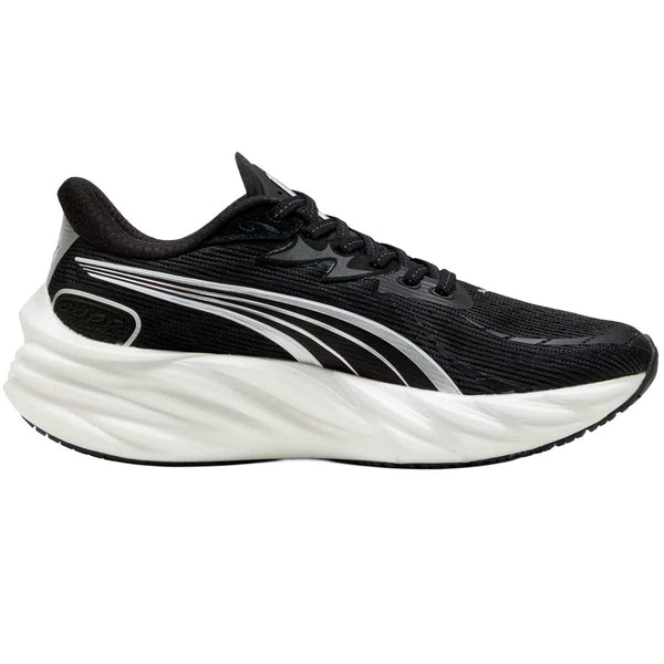 Tenis Puma Run Velocity NITRO 4 Negro Plata Mujer