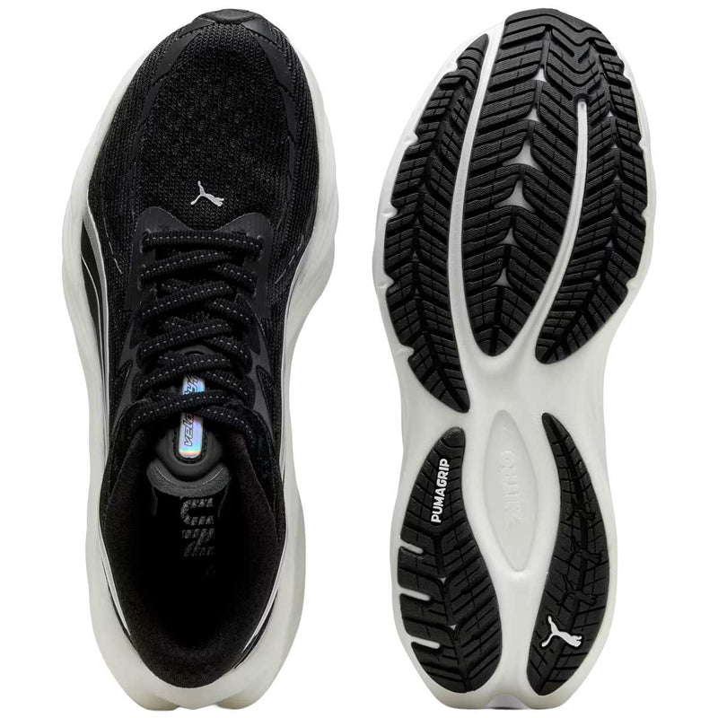 Tenis Puma Run Velocity NITRO 4 Negro Plata Mujer