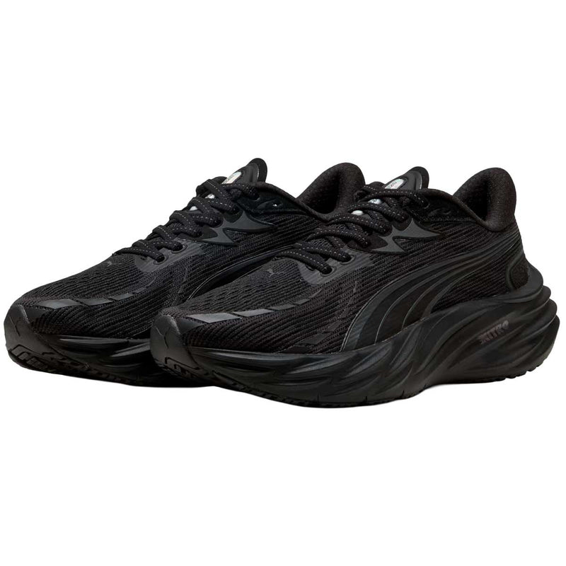 Tenis Puma Run Velocity NITRO 4 Todo Negro Mujer