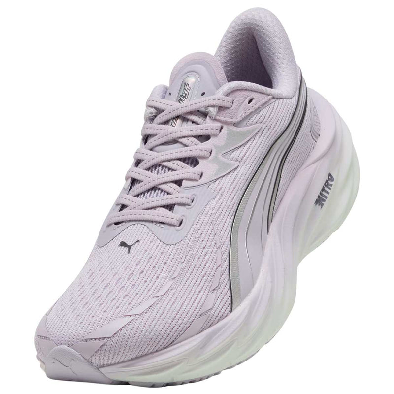 Tenis Puma Run Velocity NITRO 4 Lilac Plata Mujer