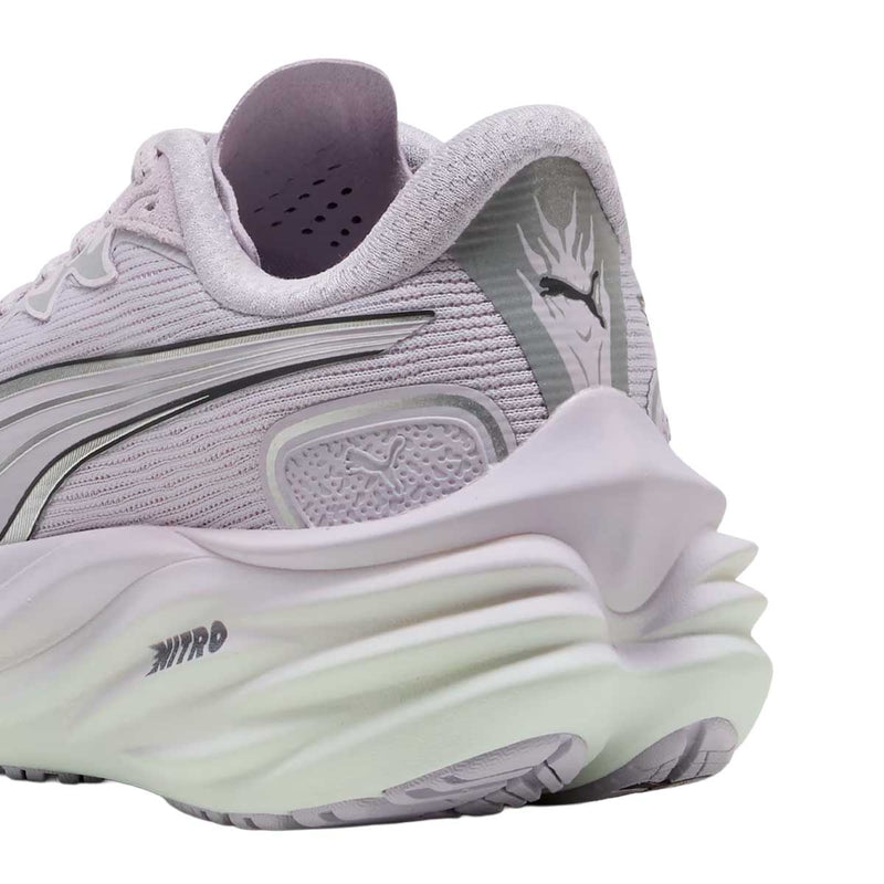 Tenis Puma Run Velocity NITRO 4 Lilac Plata Mujer