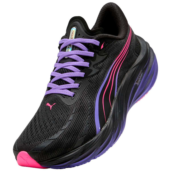 Tenis Puma Run Velocity NITRO 4 DT Negro Púrpura Hombre