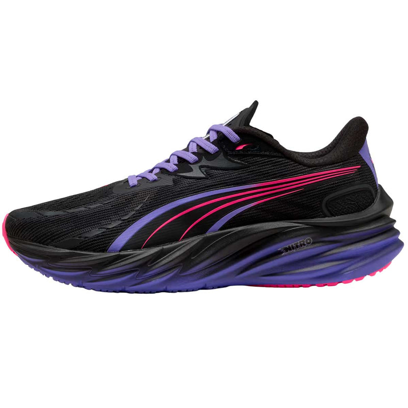 Tenis Puma Run Velocity NITRO 4 DT Negro Púrpura Hombre