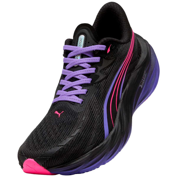 Tenis Puma Run Velocity NITRO 4 DT Negro Púrpura Mujer