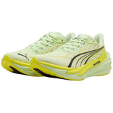 Tenis Puma Running Deviate NITRO 4 Amarillo Negro Mujer