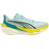 Tenis Puma Running Deviate NITRO 4 Verde Amarillo Mujer