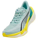 Tenis Puma Running Deviate NITRO 4 Verde Amarillo Mujer