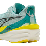 Tenis Puma Running Deviate NITRO 4 Verde Amarillo Mujer