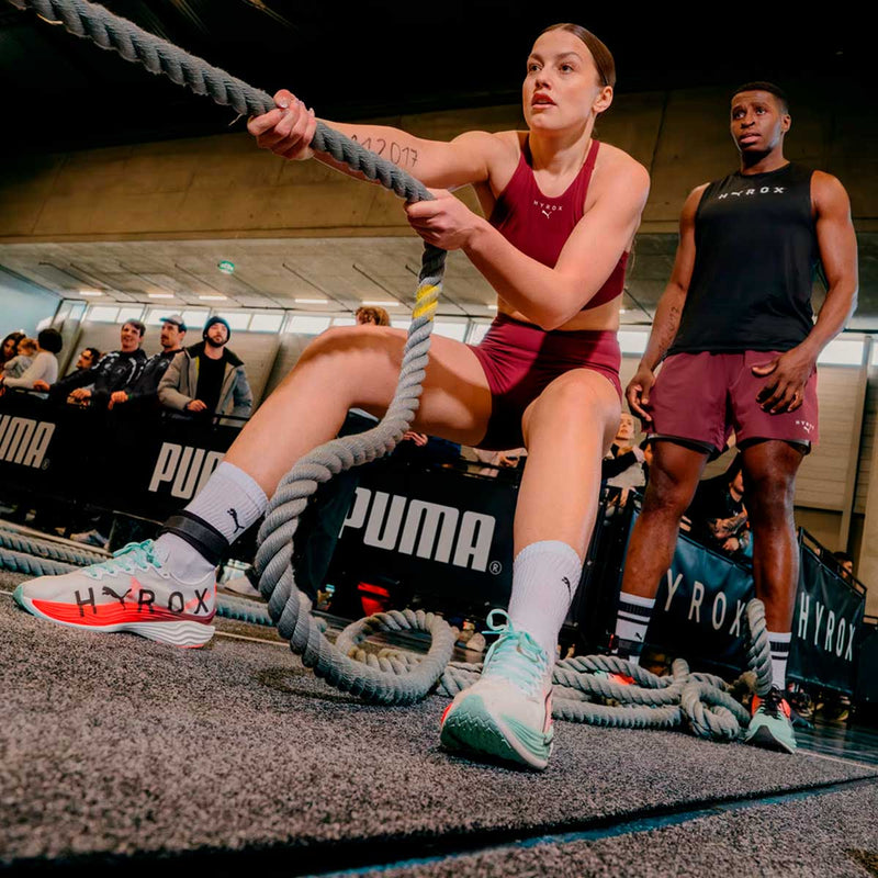 Tenis Puma DEVIATE NITRO ELITE 3 HYROX Blanco Mujer