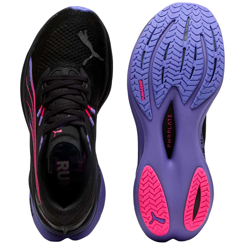 Tenis Puma Deviate NITRO 3 DIGITOKYO Negro Morado Mujer