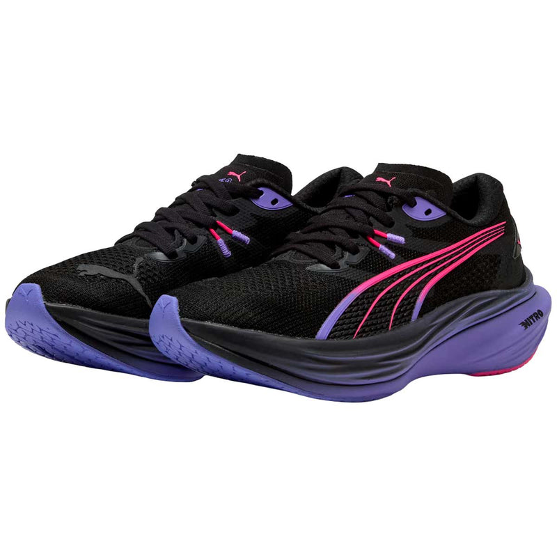Tenis Puma Deviate NITRO 3 DIGITOKYO Negro Morado Mujer
