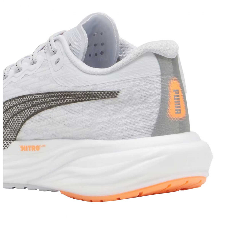 Tenis Puma Running DEVIATE INTRO 2 Gris Citrus Mujer