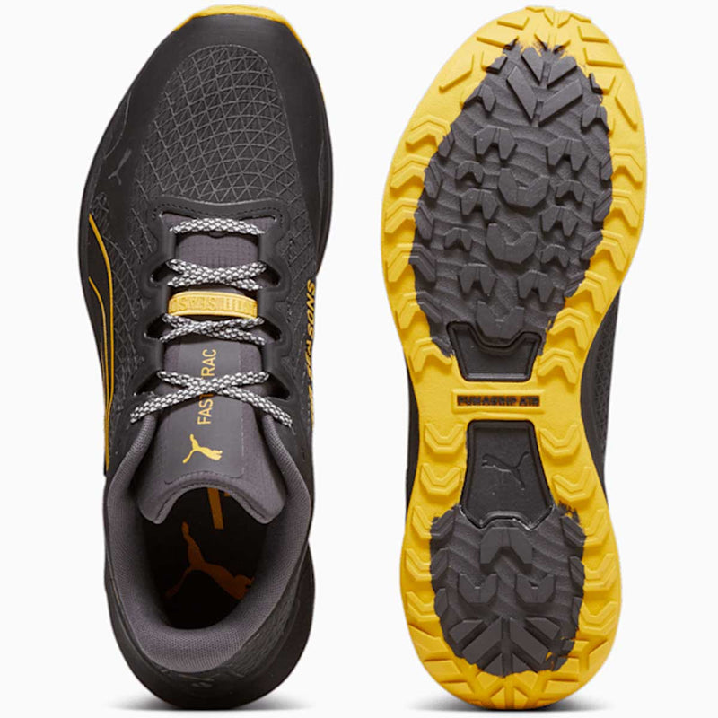 Tenis Puma FAST-TRAC NITRO GTX Nego Amarillo Hombre