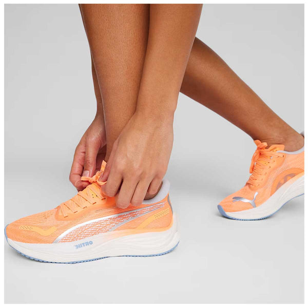 Tenis Puma VELOCITY NITRO 3 Naranja Blanco Mujer