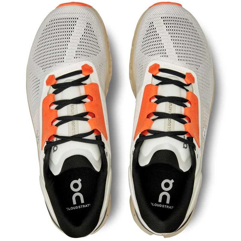 Tenis On Running CLOUD STRATUS 3 Blanco Naranja Hombre