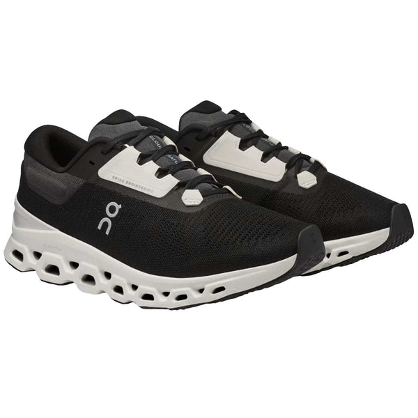 Tenis On Running CLOUDSTRATUS 3 Negro Blanco Mujer