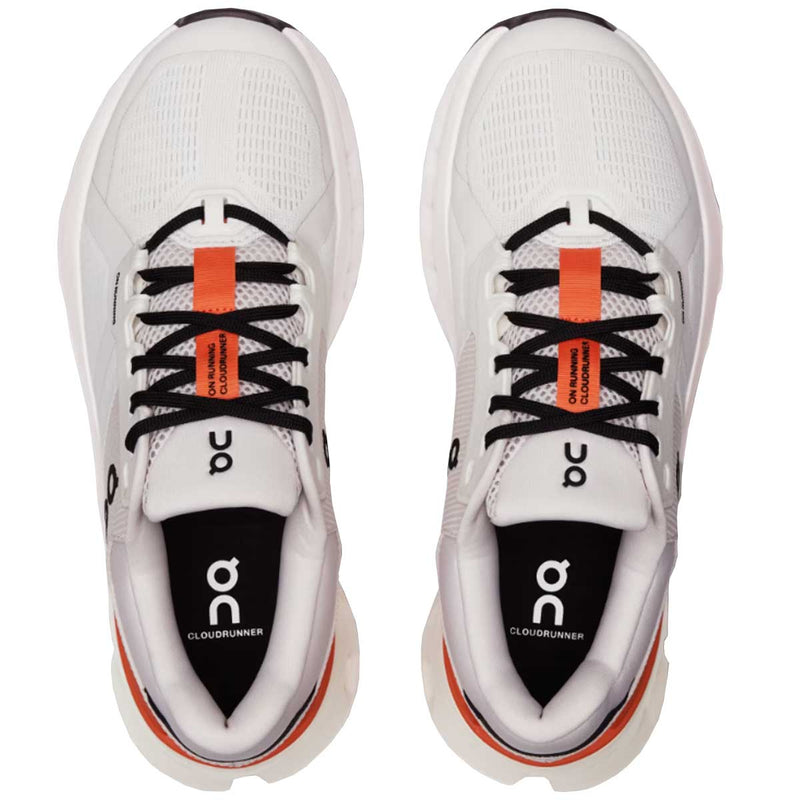 Tenis Running On CLOUDRUNNER 2 Blanco Naranja Mujer