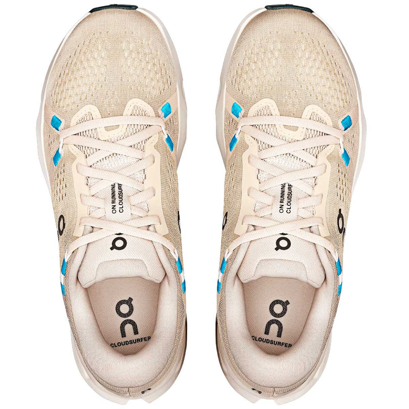 Tenis On Cloudsurfer 2 Running Beige Azul Mujer