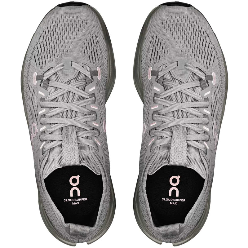 Tenis On CLOUDSURFER MAX Running Gris Rosa Mujer