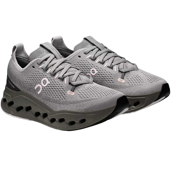 Tenis On CLOUDSURFER MAX Running Gris Rosa Mujer