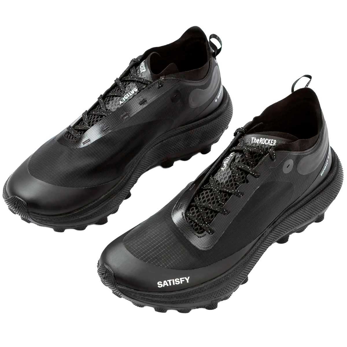 Tenis Satisfy Trail Running The ROCKER Jet Black Mujer