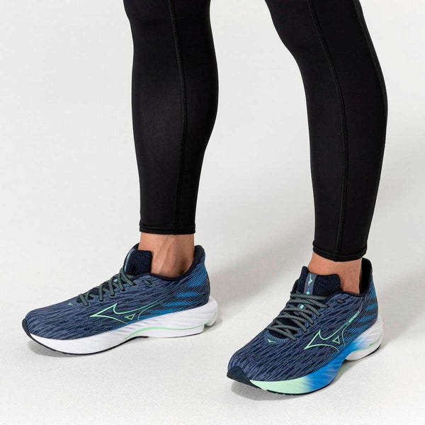 Tenis Running WAVE RIDER 28 Azul Lima Hombre