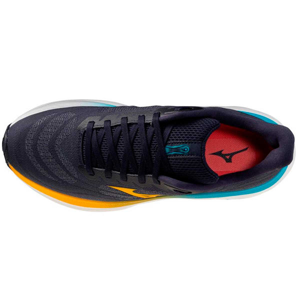 Tenis Running Mizuno WAVE SKY 9 Navy Citrus Hombre
