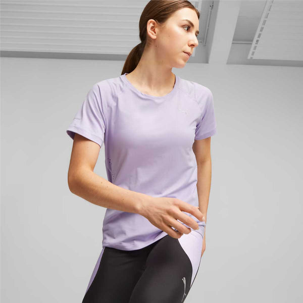 Playera Deportiva Puma RUN CLOUDSPUN TEE Lila Mujer